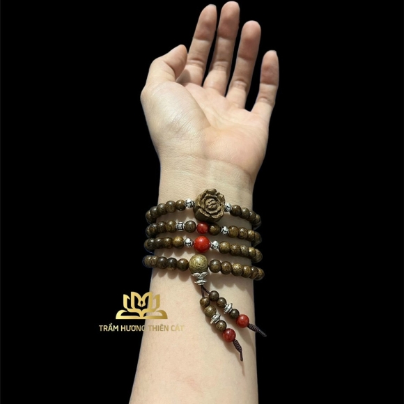 Vòng trầm hương 108 6 ly